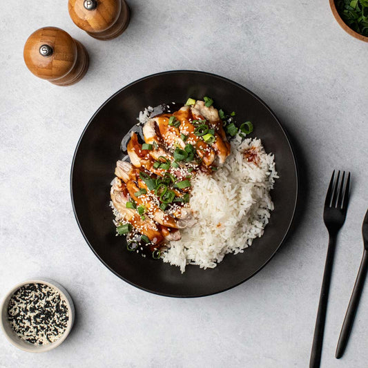 Honey Soy Garlic Chicken w/ Jasmine Rice