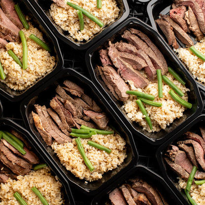Steak w/ Brown rice & Beans