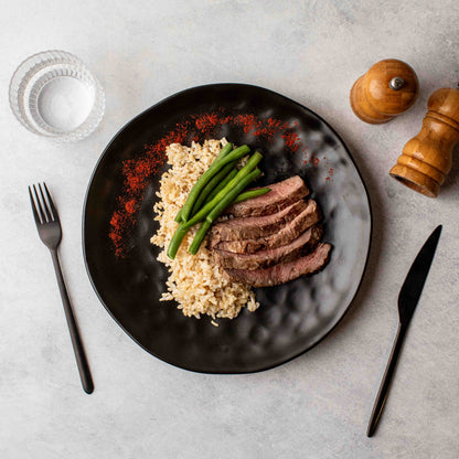 Steak w/ Brown rice & Beans