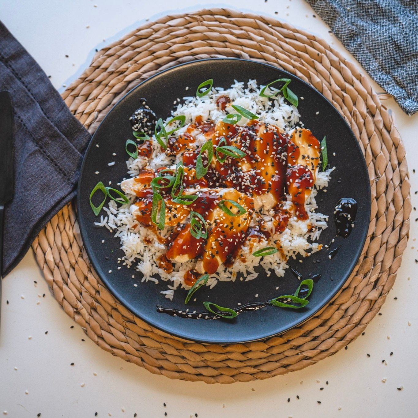 Teriyaki Chicken w/ Jasmine Rice & Edamame
